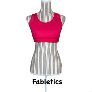FABLETICS Strappy Workout Fitness Sports Bra With Pads Warm Pink